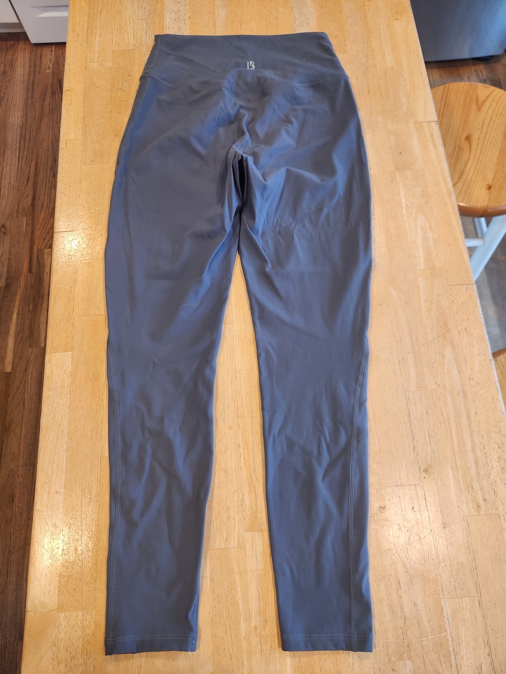BuffBunny Legacy Gray/Blue Athletic Leggings with Subtle Logo